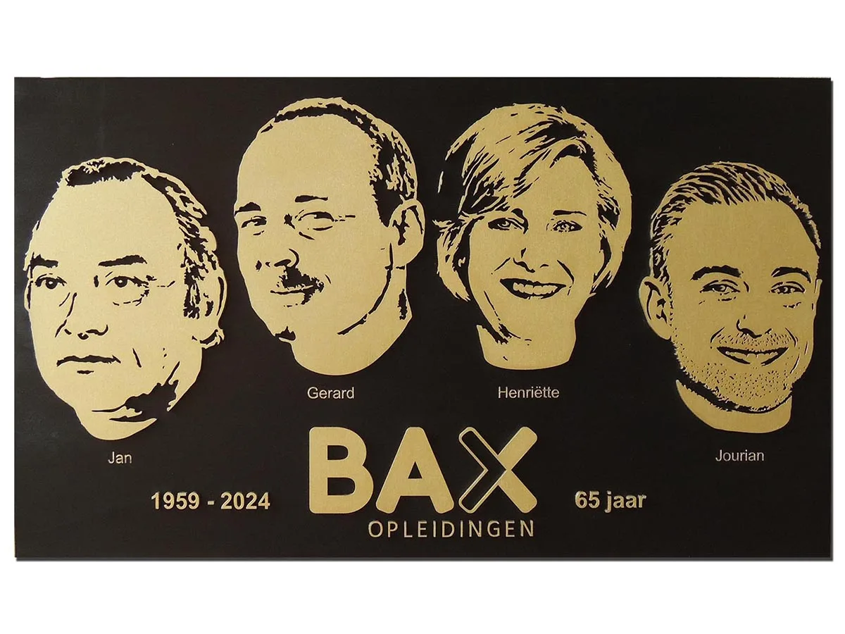Cadeau jubileum bedrijf Bax Opleidingen 65 jaar