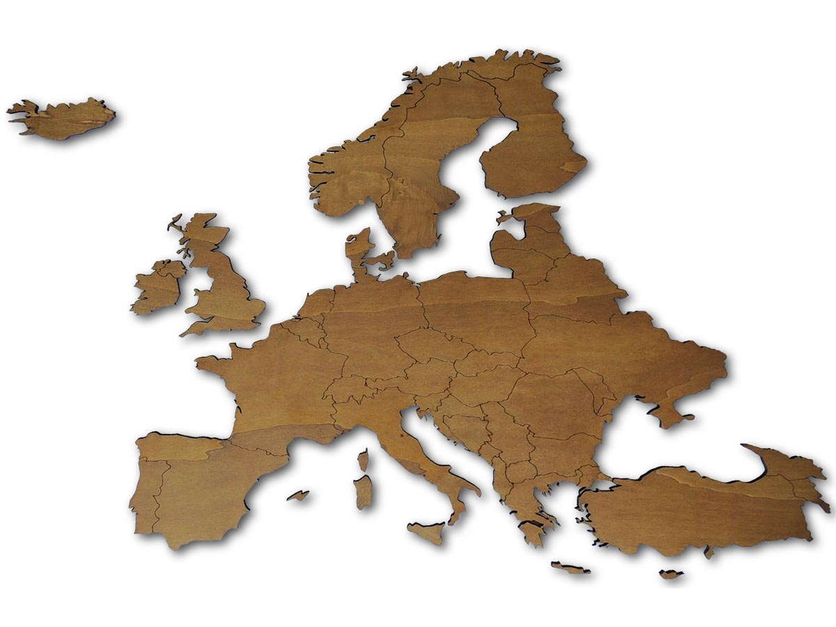toxiciteit Gloed Hallo Houten kaart Europa met Europese landen - Paspartoet