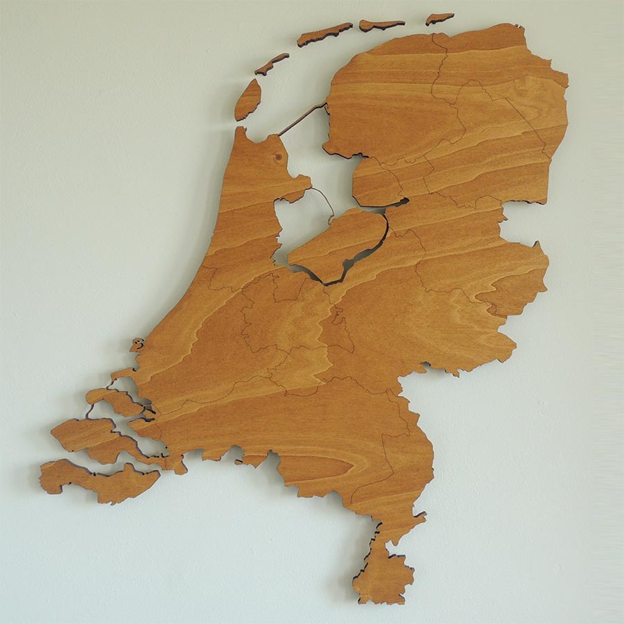 landkaart Nederland met provinciegrenzen Paspartoet