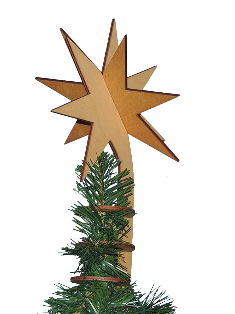 Charlotte Bronte rijk toewijzen Houten piek voor je kerstboom in de vorm van een ster - Paspartoet